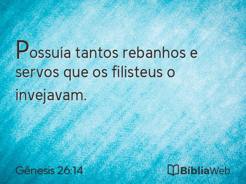 Gênesis 26:14 em imagem para compartilhar