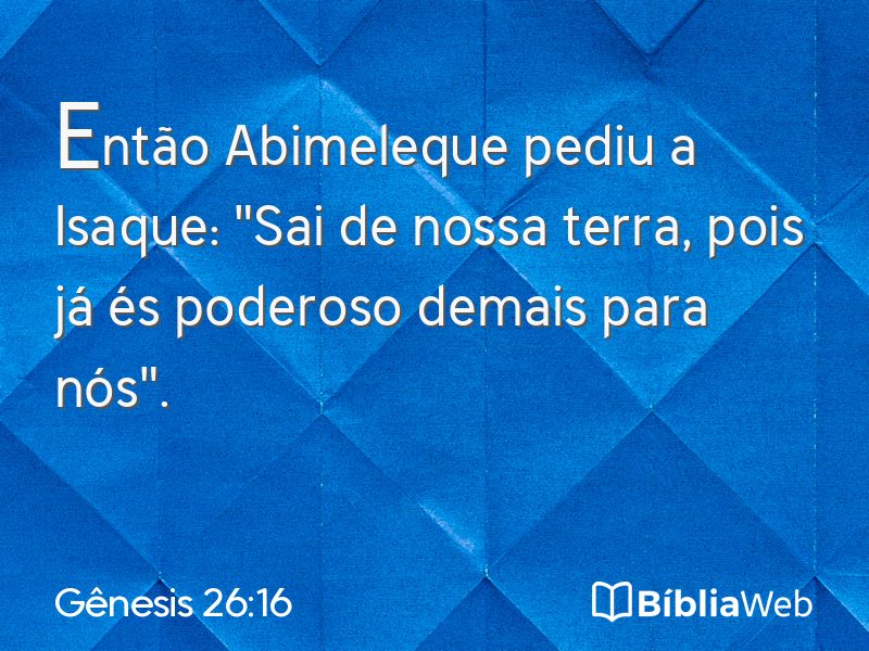 Gênesis 26:16 em imagem para compartilhar
