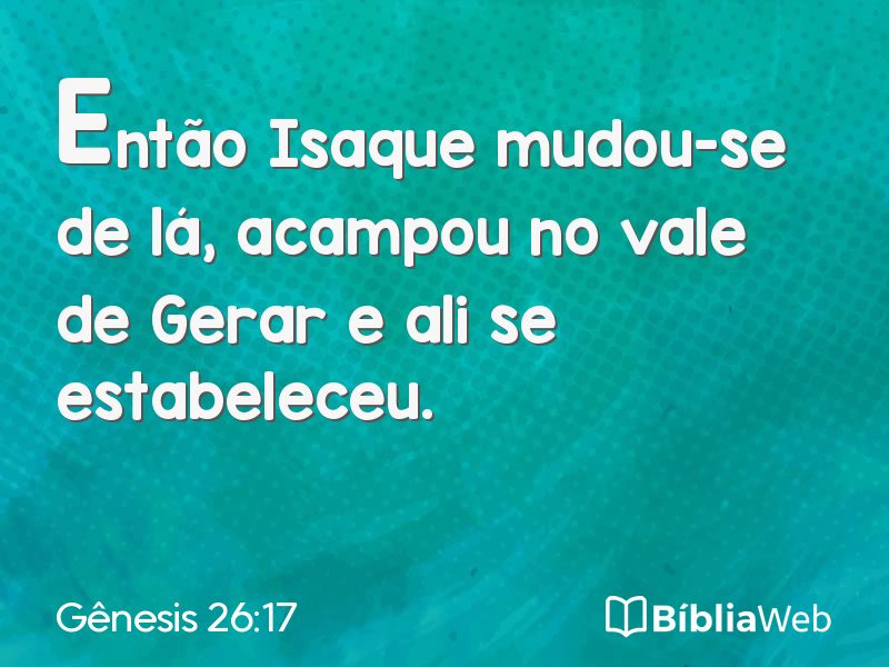 Gênesis 26:17 em imagem para compartilhar