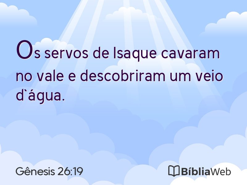 Gênesis 26:19 em imagem para compartilhar