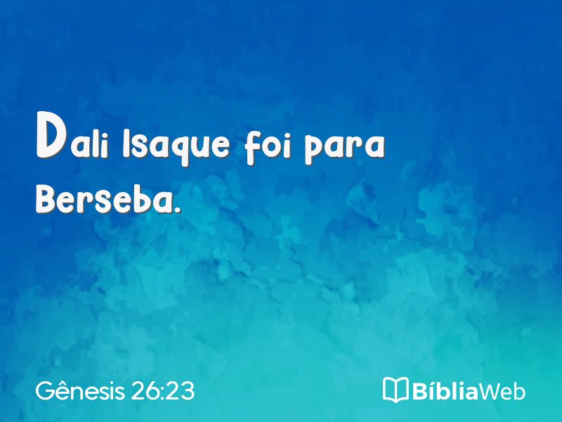 Gênesis 26:23 em imagem para compartilhar