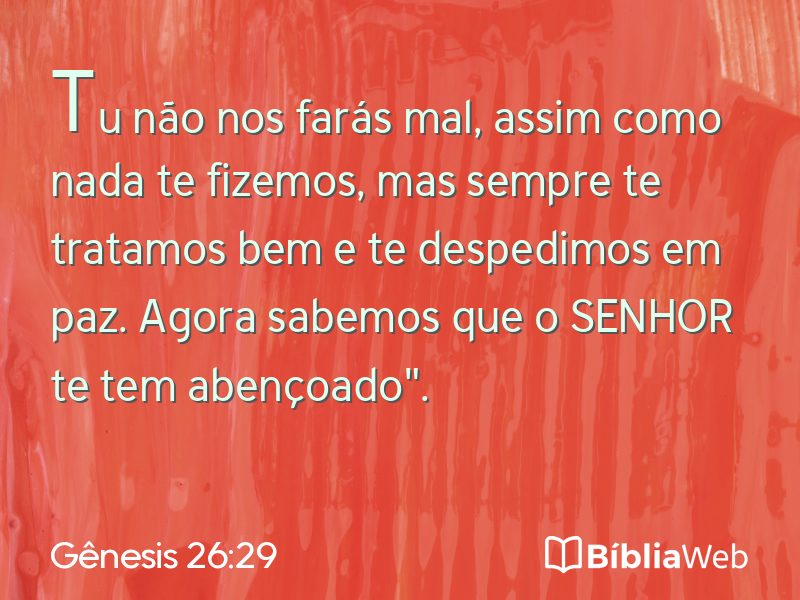 Gênesis 26:29 em imagem para compartilhar