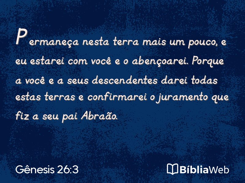 Gênesis 26:3 em imagem para compartilhar