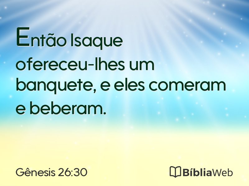 Gênesis 26:30 em imagem para compartilhar