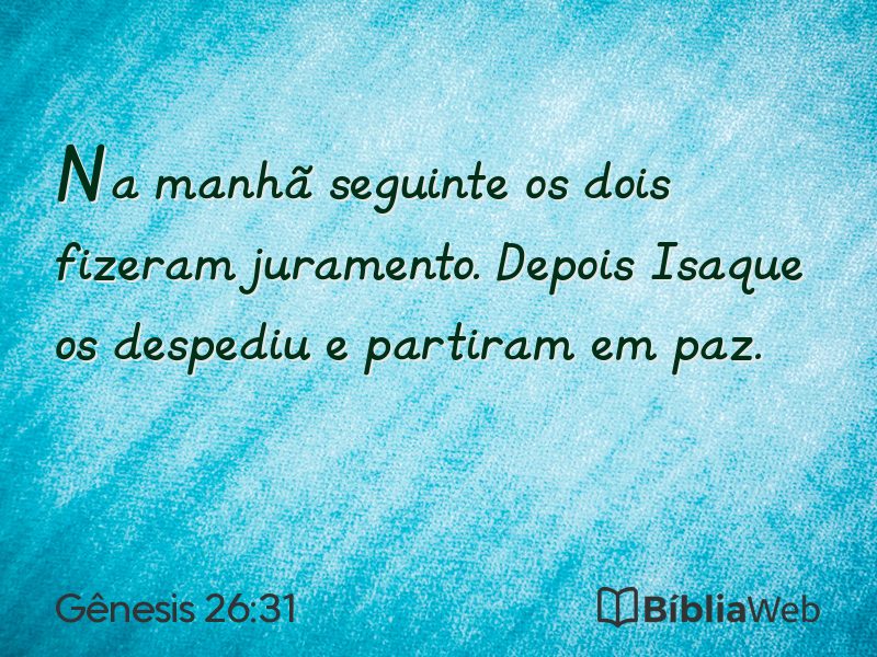Gênesis 26:31 em imagem para compartilhar