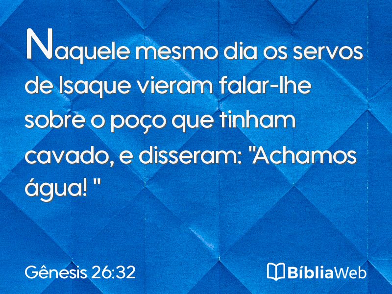 Gênesis 26:32 em imagem para compartilhar