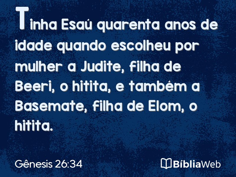 Gênesis 26:34 em imagem para compartilhar