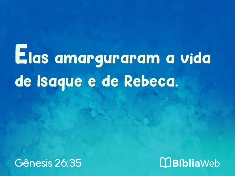Gênesis 26:35 em imagem para compartilhar