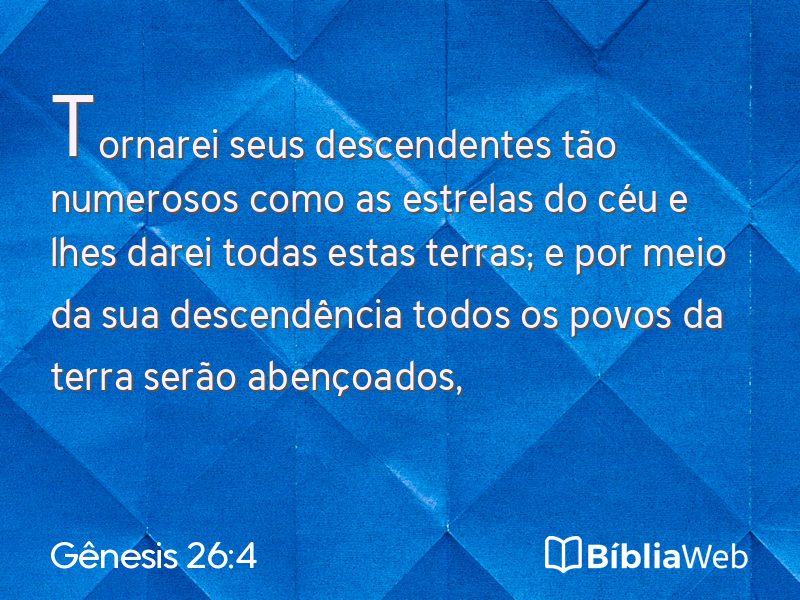 Gênesis 26:4 em imagem para compartilhar