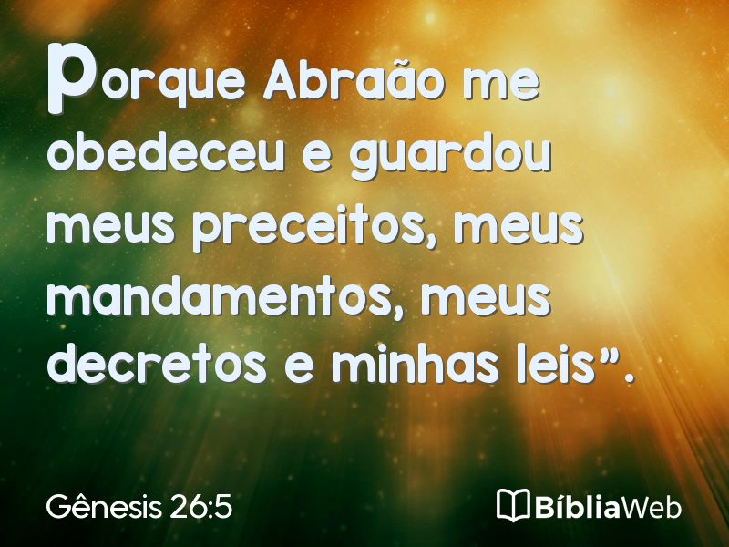 Gênesis 26:5 em imagem para compartilhar