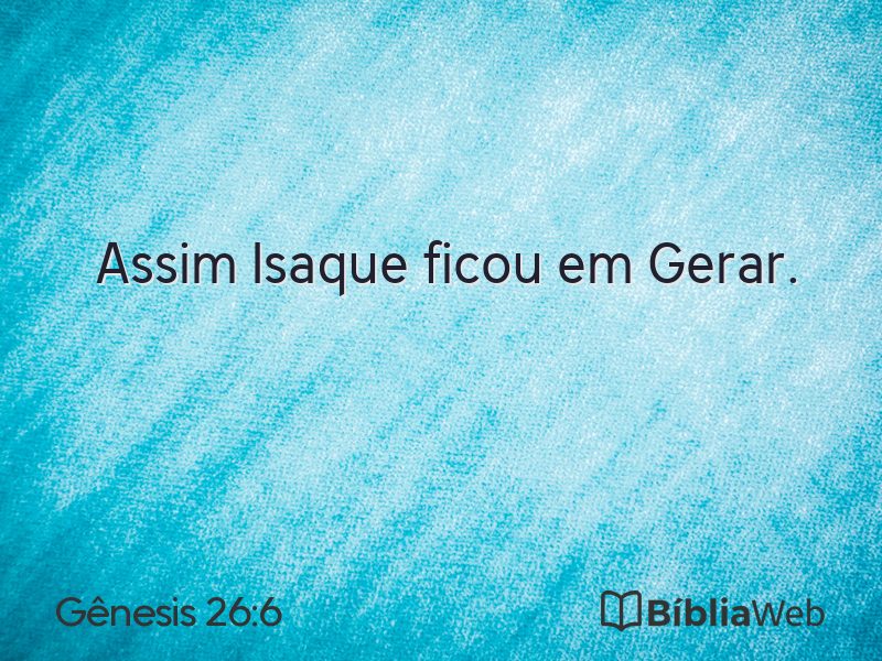 Gênesis 26:6 em imagem para compartilhar