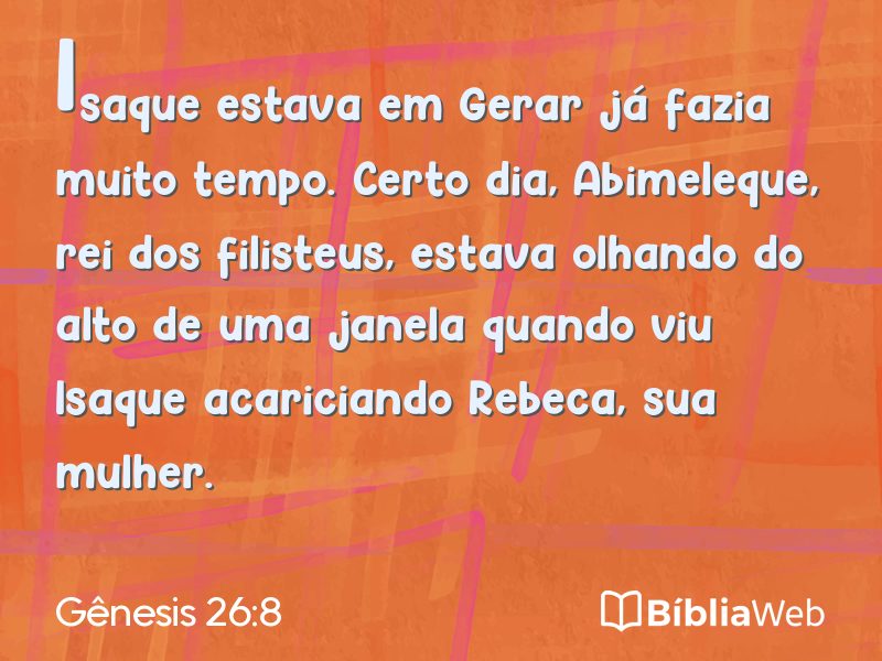 Gênesis 26:8 em imagem para compartilhar