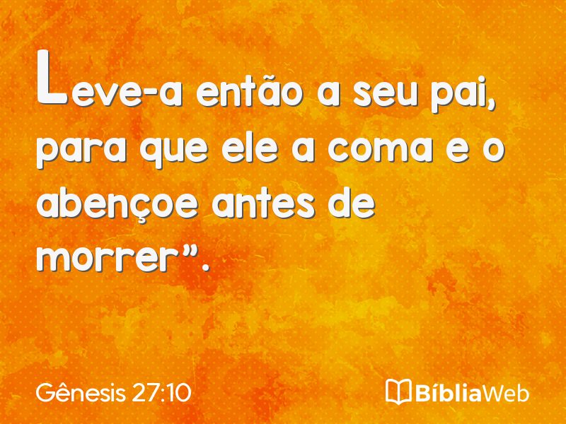 Gênesis 27:10 em imagem para compartilhar