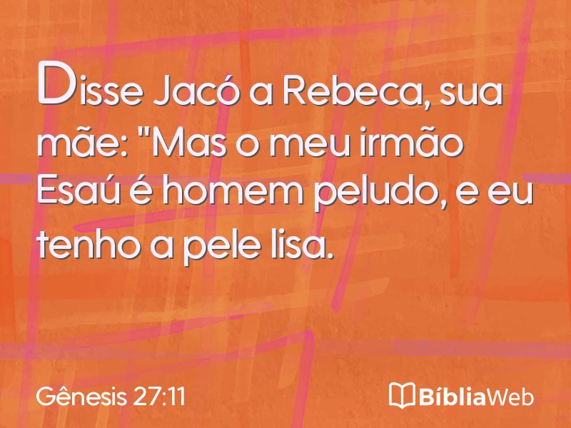 Gênesis 27:11 em imagem para compartilhar