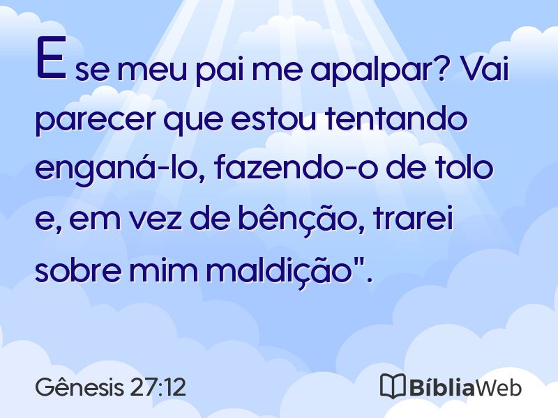 Gênesis 27:12 em imagem para compartilhar