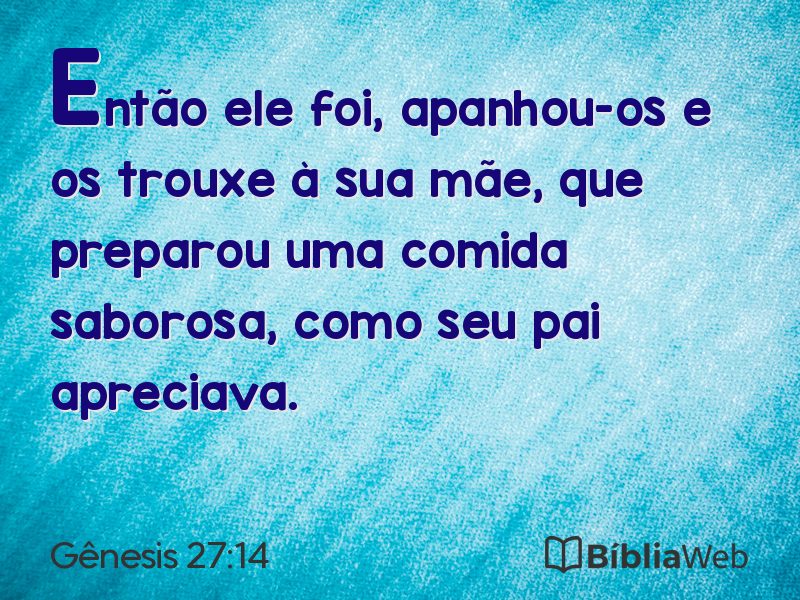 Gênesis 27:14 em imagem para compartilhar