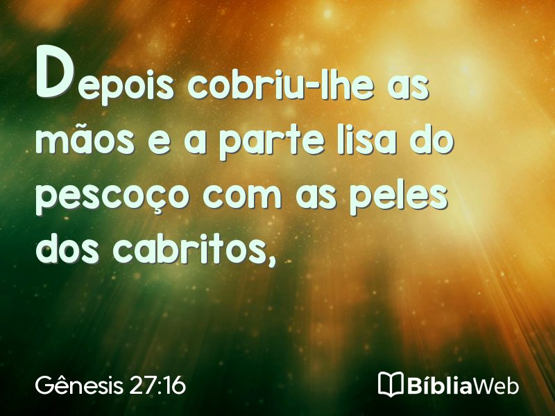 Gênesis 27:16 em imagem para compartilhar