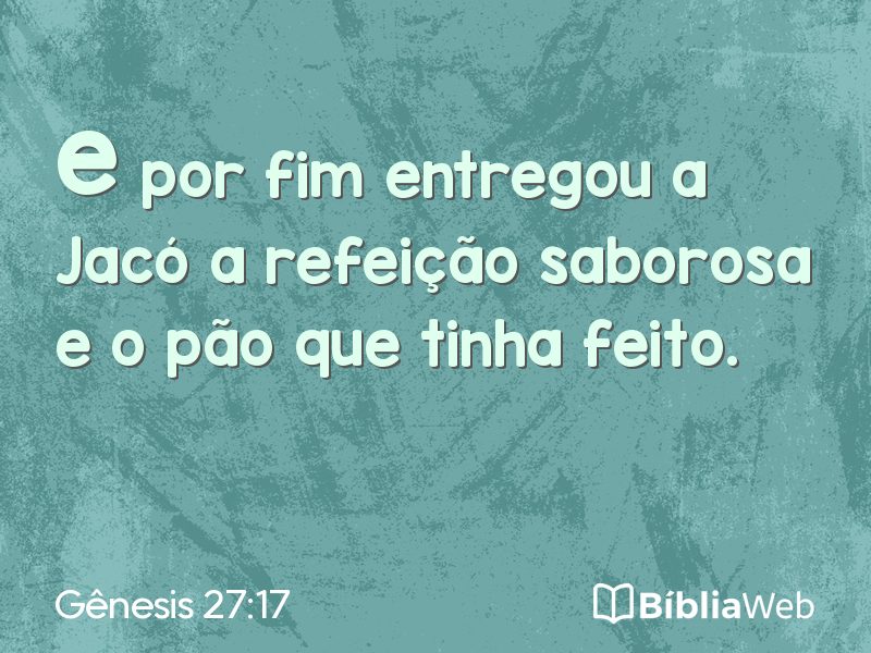 Gênesis 27:17 em imagem para compartilhar