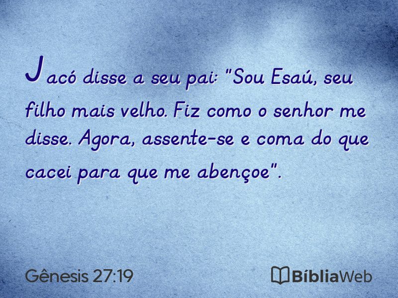 Gênesis 27:19 em imagem para compartilhar