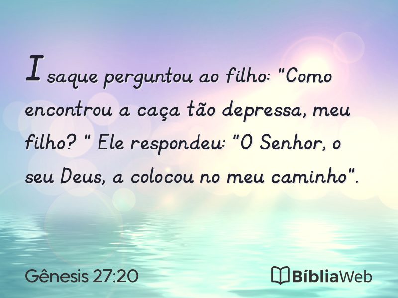Gênesis 27:20 em imagem para compartilhar