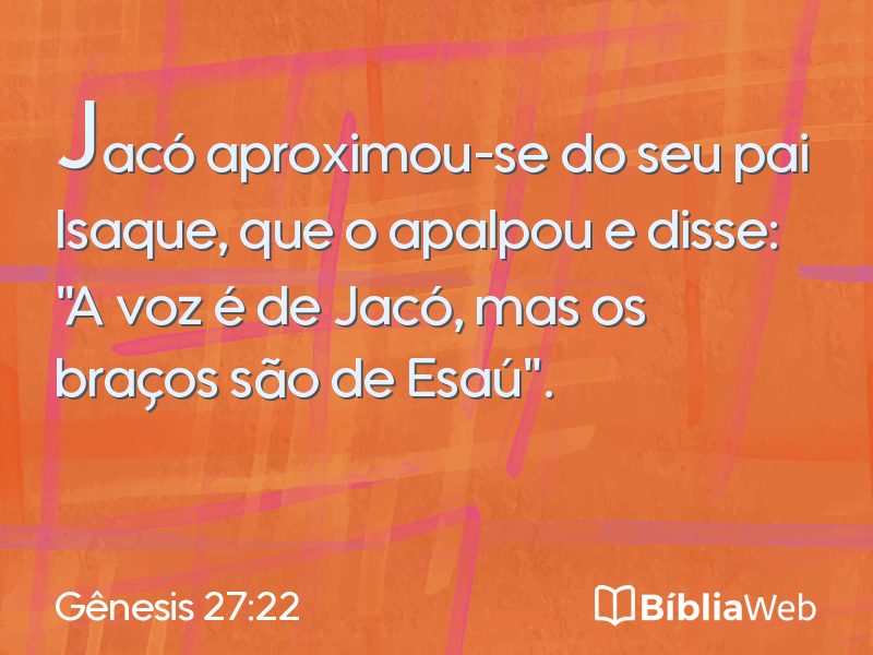 Gênesis 27:22 em imagem para compartilhar