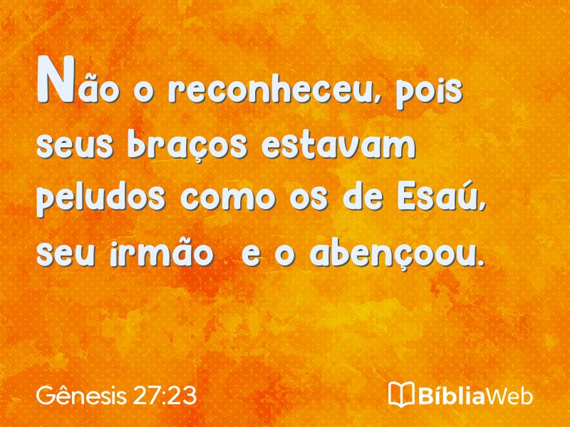 Gênesis 27:23 em imagem para compartilhar