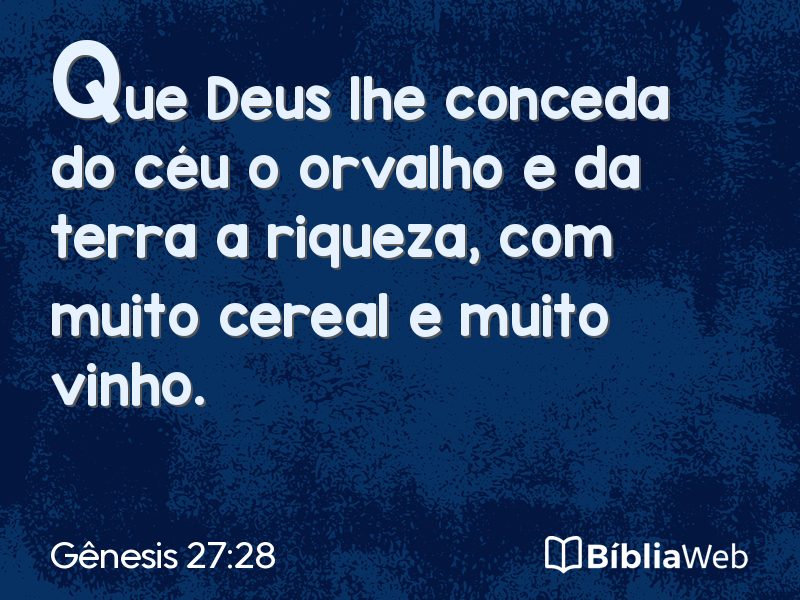 Gênesis 27:28 em imagem para compartilhar