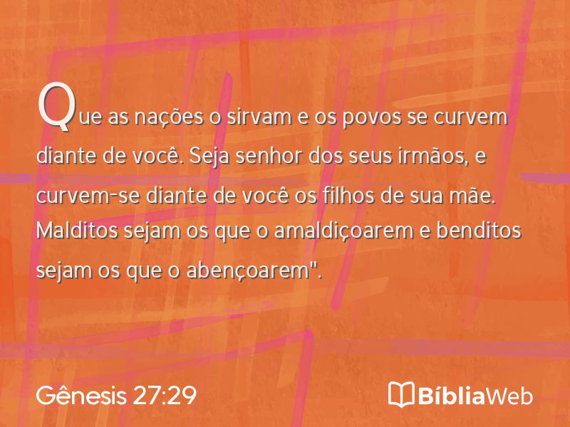 Gênesis 27:29 em imagem para compartilhar
