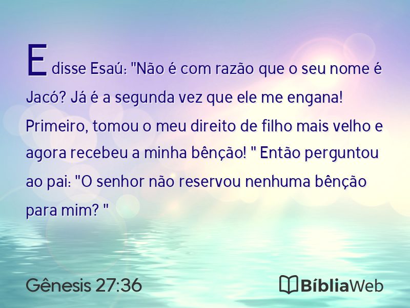 Gênesis 27:36 em imagem para compartilhar