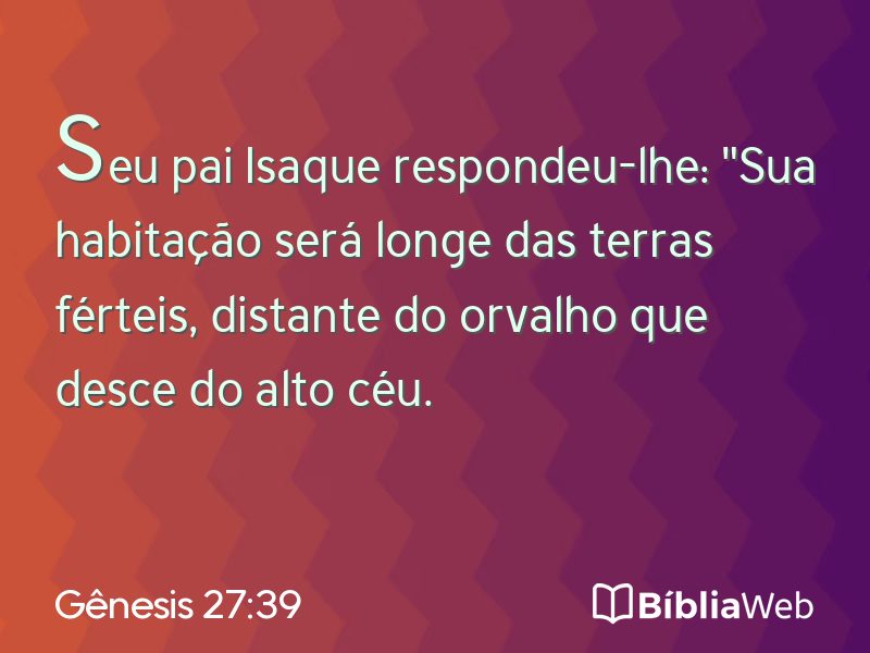 Gênesis 27:39 em imagem para compartilhar