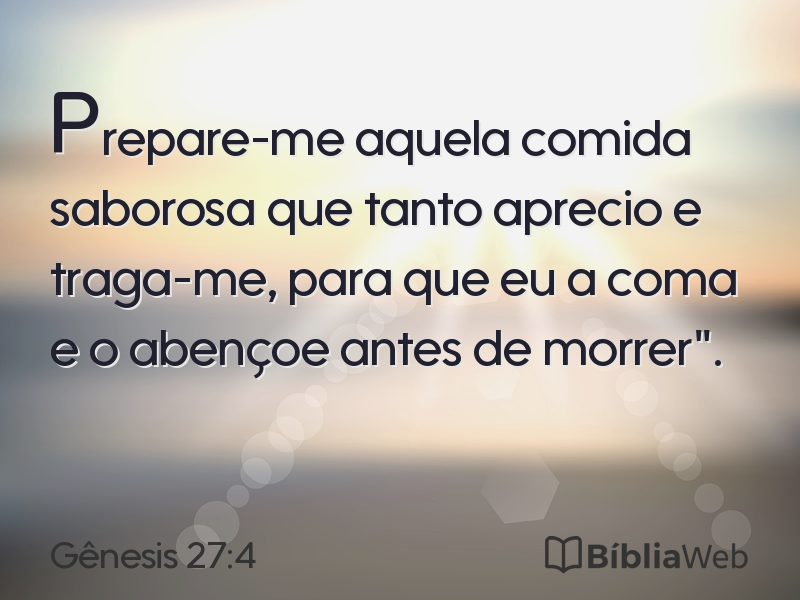 Gênesis 27:4 em imagem para compartilhar