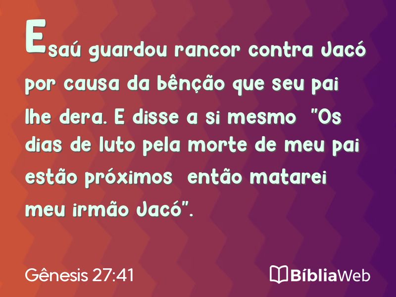 Gênesis 27:41 em imagem para compartilhar