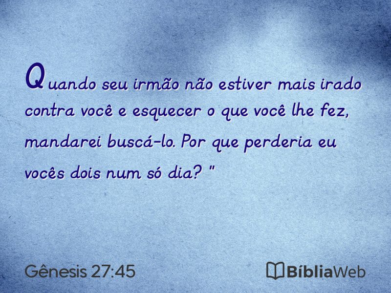 Gênesis 27:45 em imagem para compartilhar