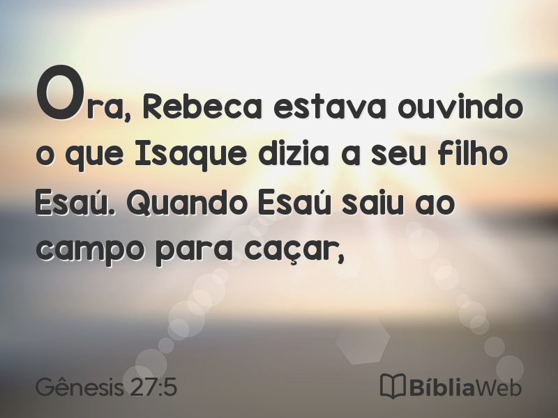 Gênesis 27:5 em imagem para compartilhar