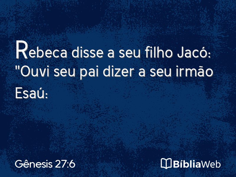 Gênesis 27:6 em imagem para compartilhar