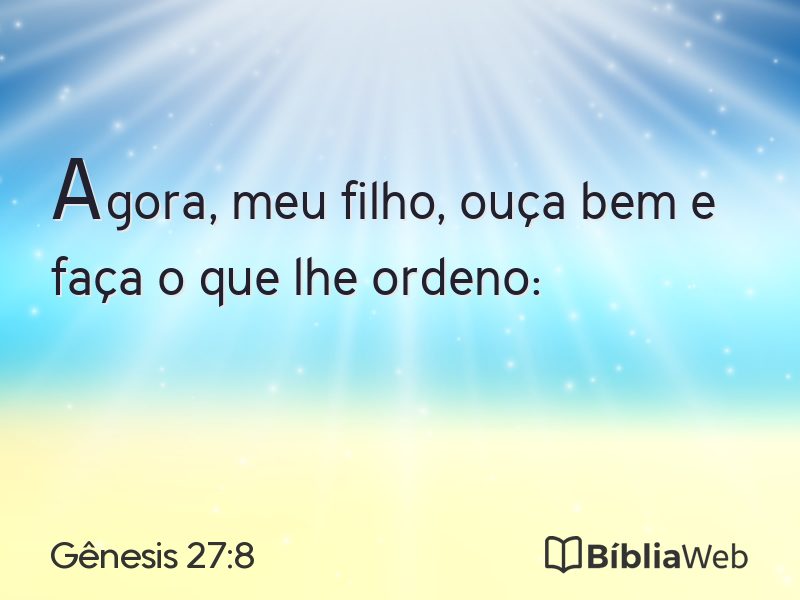 Gênesis 27:8 em imagem para compartilhar