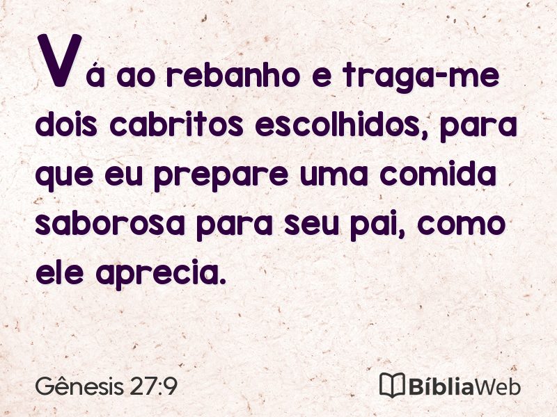 Gênesis 27:9 em imagem para compartilhar