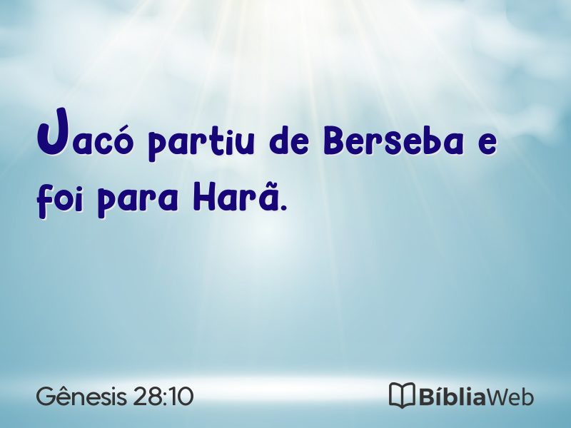 Gênesis 28:10 em imagem para compartilhar