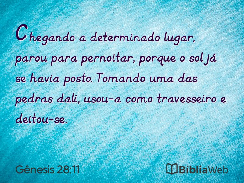Gênesis 28:11 em imagem para compartilhar