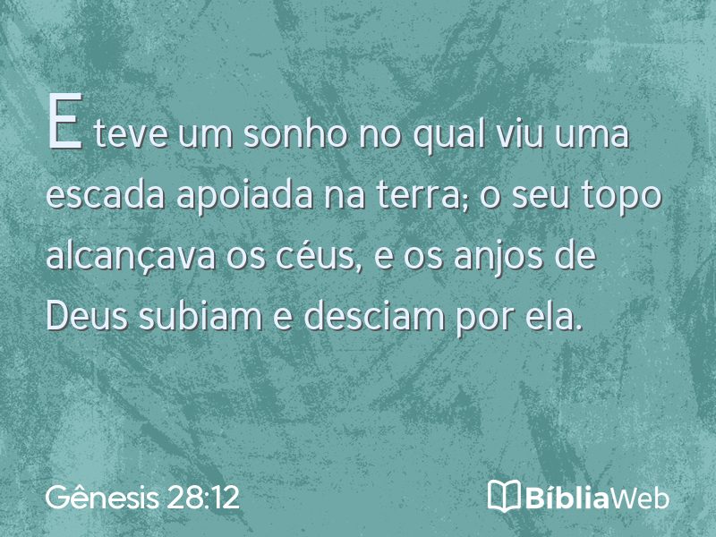 Gênesis 28:12 em imagem para compartilhar
