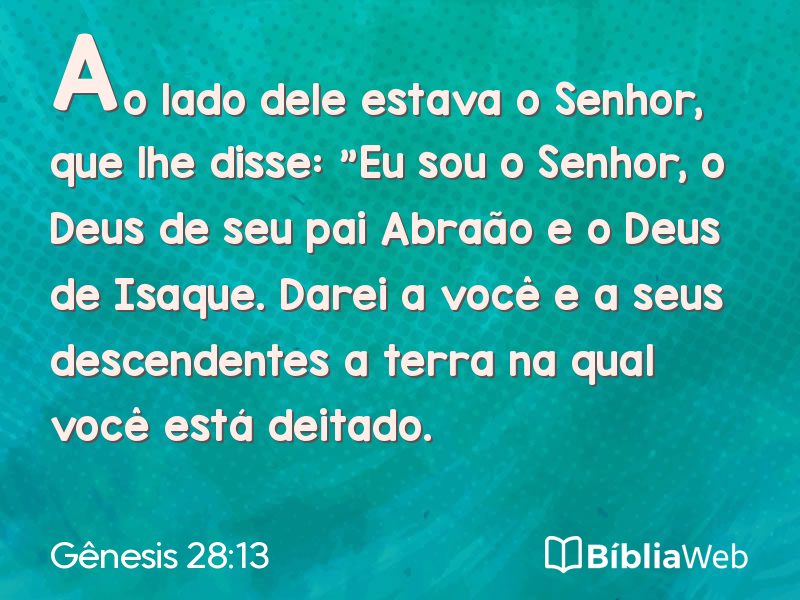 Gênesis 28:13 em imagem para compartilhar