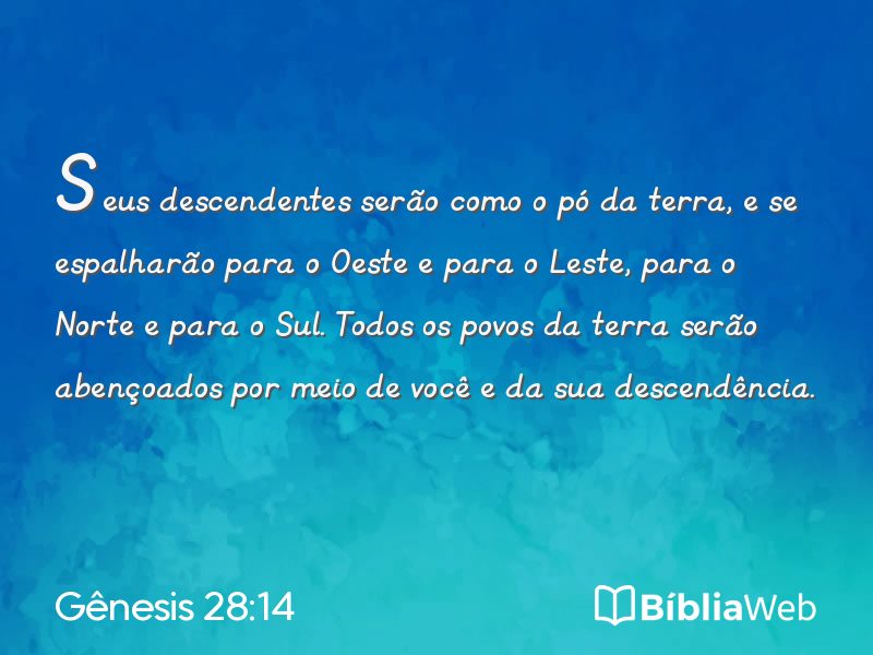 Gênesis 28:14 em imagem para compartilhar