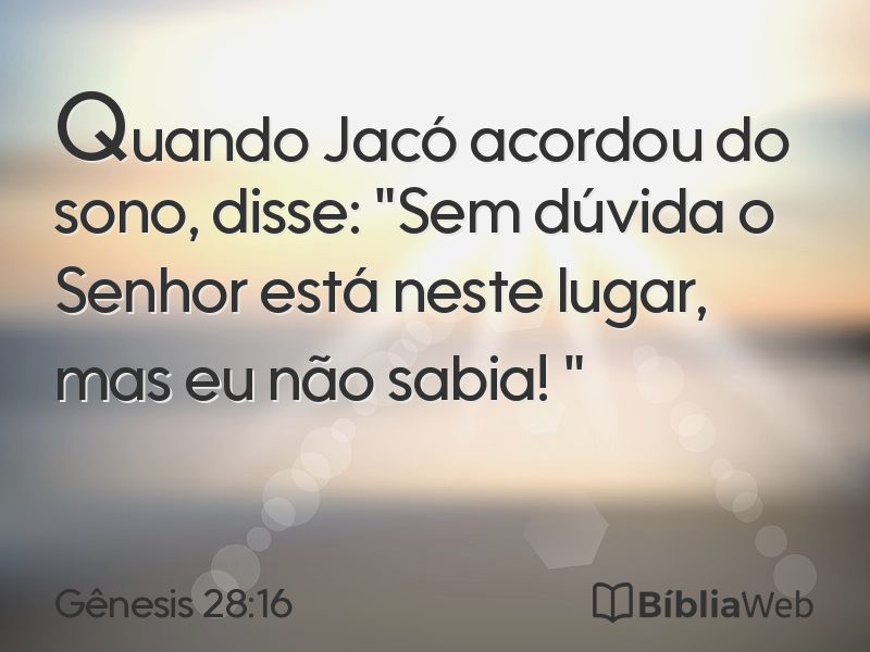 Gênesis 28:16 em imagem para compartilhar