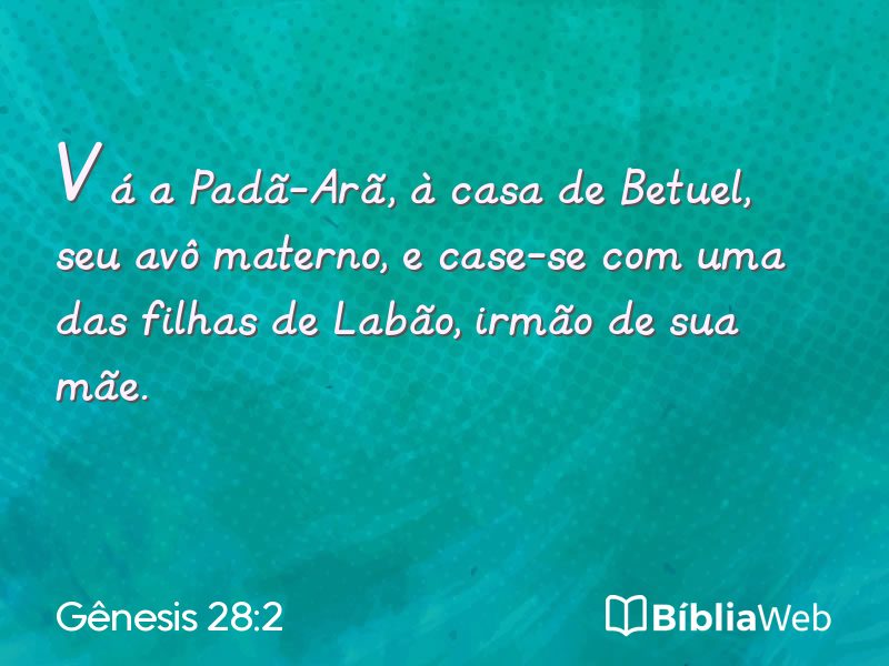 Gênesis 28:2 em imagem para compartilhar