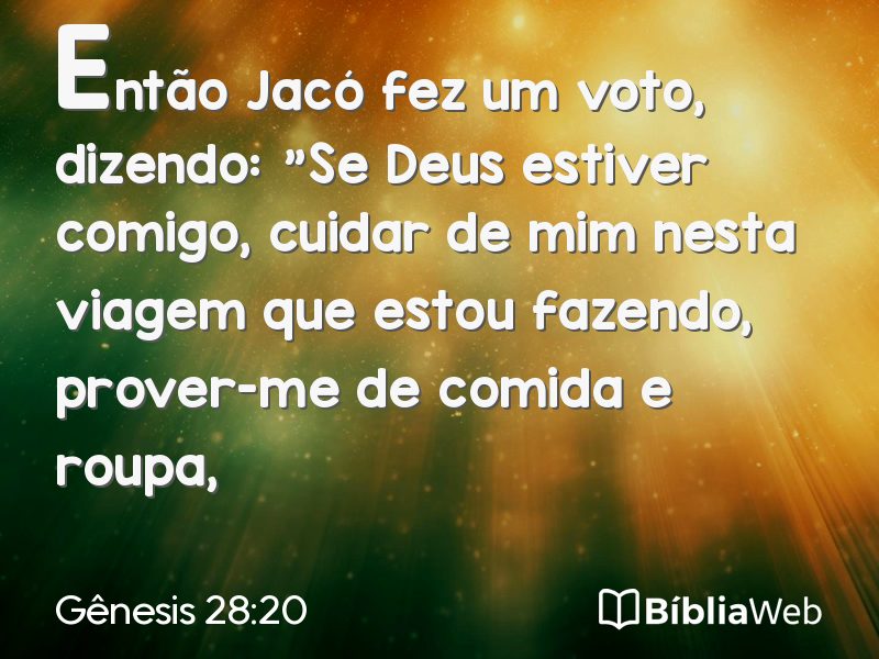 Gênesis 28:20 em imagem para compartilhar