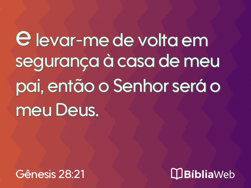 Gênesis 28:21 em imagem para compartilhar