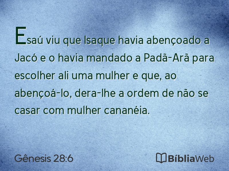 Gênesis 28:6 em imagem para compartilhar