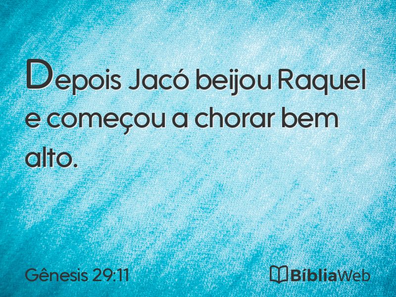 Gênesis 29:11 em imagem para compartilhar