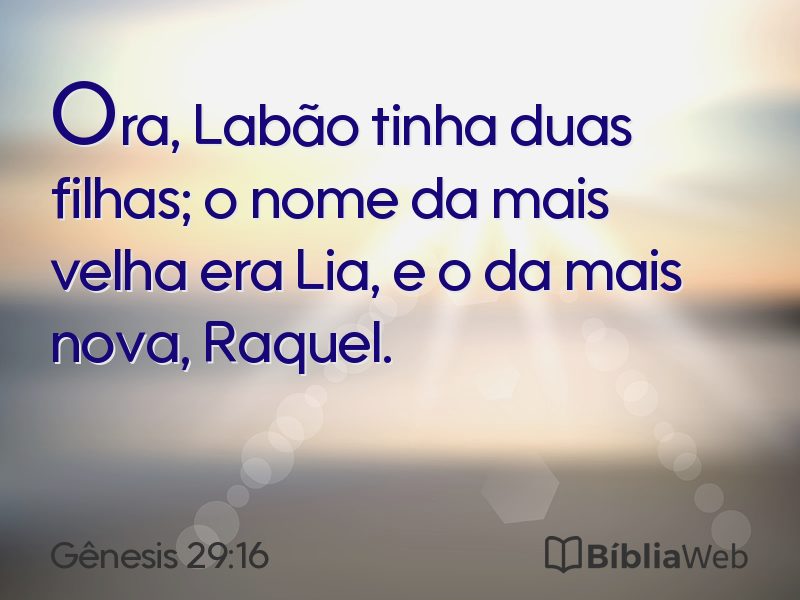 Gênesis 29:16 em imagem para compartilhar