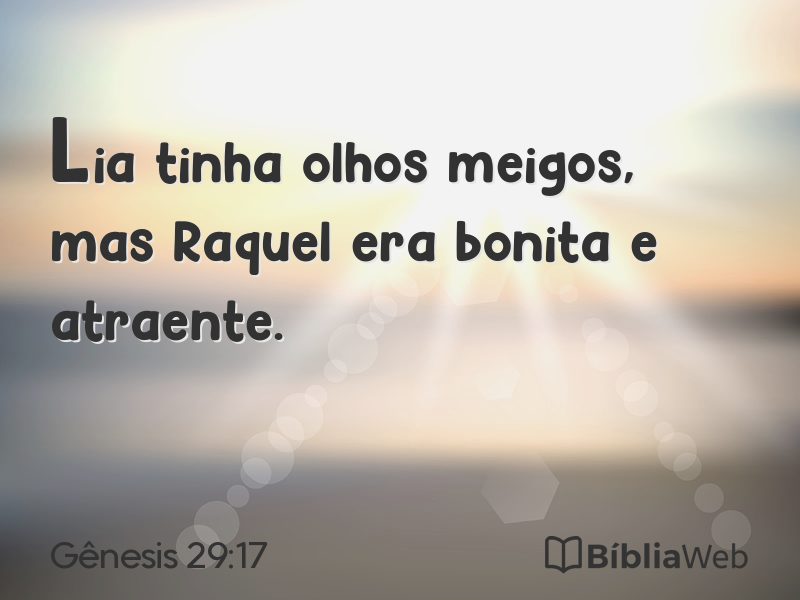 Gênesis 29:17 em imagem para compartilhar